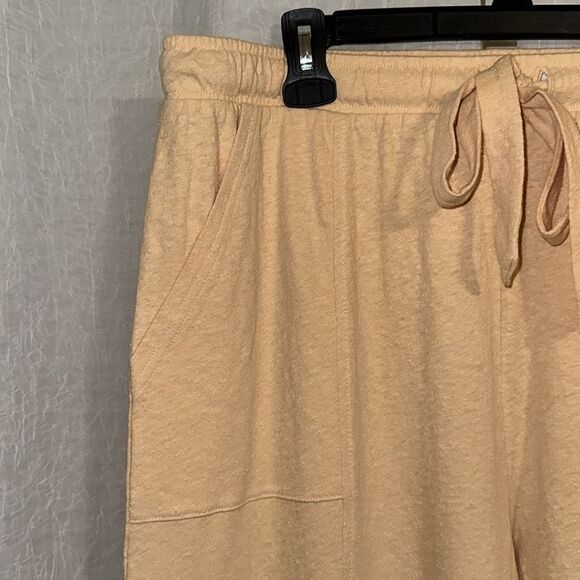aerie L Almond Yellow Oversized Lounge JoggerβDrawstring Sweatpants with Pockets - Picture 5 of 11